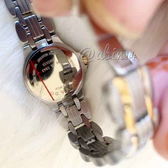 Movado 0604518 Ladies Watch Two Tone Folio Black Dial - Picture 7 of 11